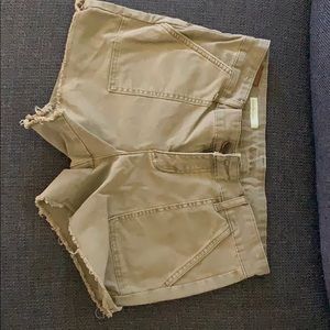 Army green KUT jeans size 8 shorts